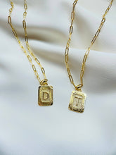 Load image into Gallery viewer, Lucy Letter Plate Necklace: S
