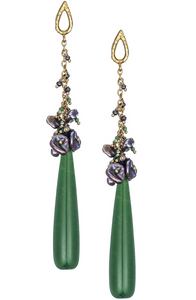 Emerald Jade Drop Earrings