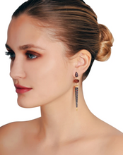 Load image into Gallery viewer, Florentine Dagger Earrings in Coffee