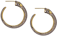 Load image into Gallery viewer, Champagne Panther Hoop Earrings