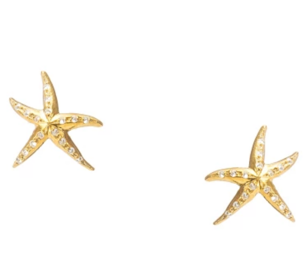 Under the Sea Gold Starfish Studs