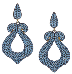Maleficient Turquoise CZ Earrings