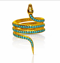Load image into Gallery viewer, Snake Ring - Turquoise