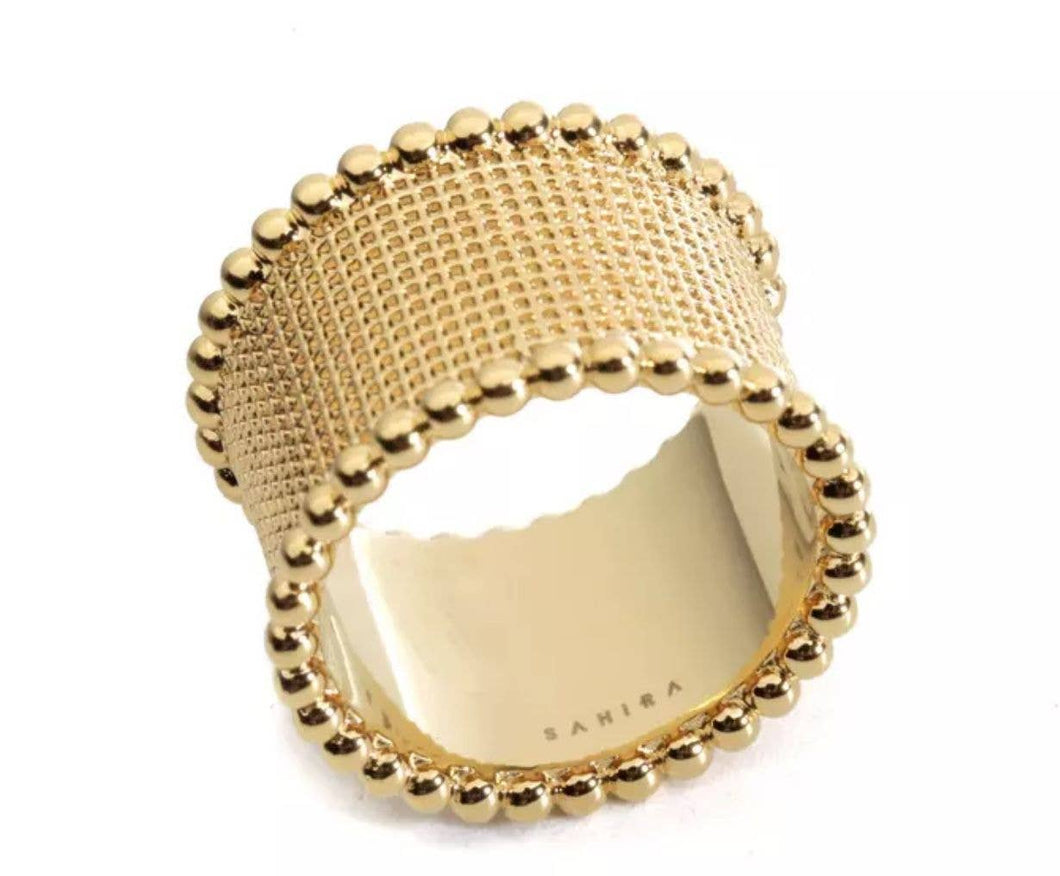 Hammered Band gold ring