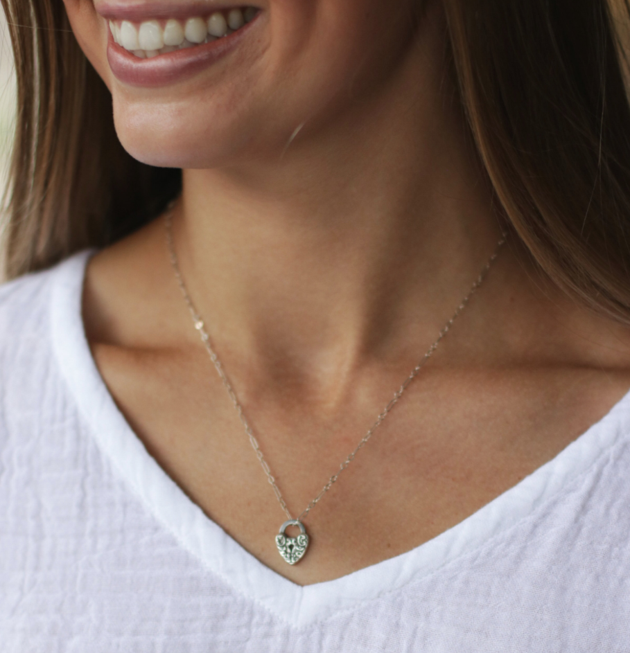 Heart Lock Necklace – Haute Jewels