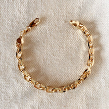 Load image into Gallery viewer, 18k Gold Filled 7mm Link Bracelet