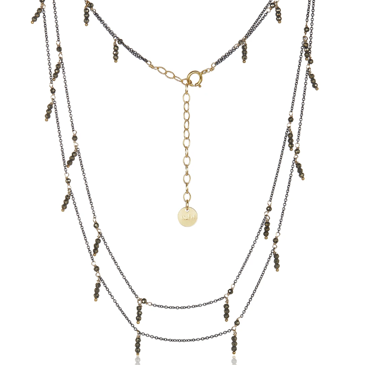 Dangling Double Strand Necklace