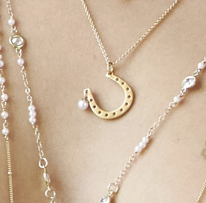 Horseshoe Pearl Necklace