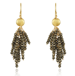 Small Pyrite Firecracker Earrings