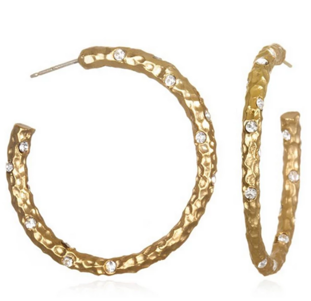 Pavia Hoops with Crystals