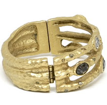Load image into Gallery viewer, Capri 3 Row Coin &amp; Crystal Bangle