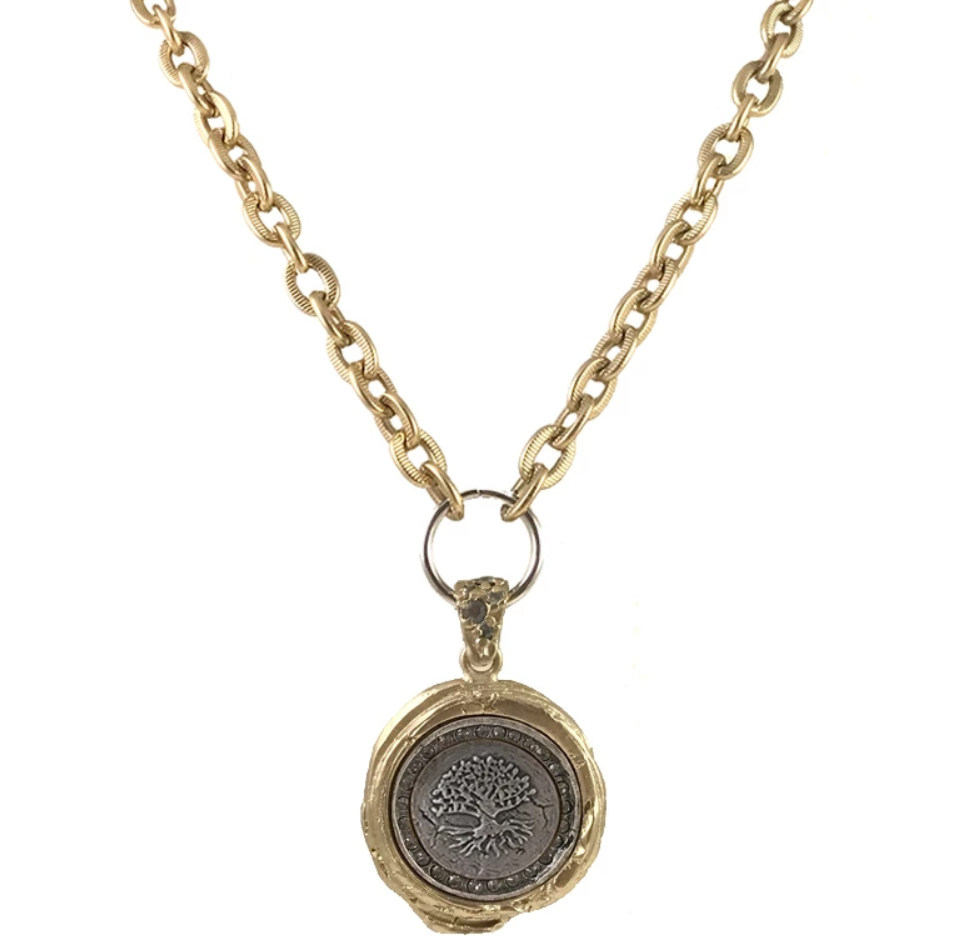 Gold Guna Wax Seal Necklace