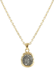 Load image into Gallery viewer, Gold Pavia Coin &amp; Frame Necklace