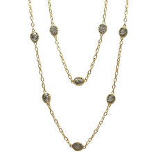 Load image into Gallery viewer, Gold Faustina Coin &amp; Crystal Station Necklace