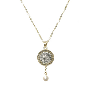 Gold Hestia Pearl Necklace