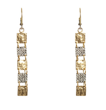 Load image into Gallery viewer, Gold Roman Man 5 Square Earrings