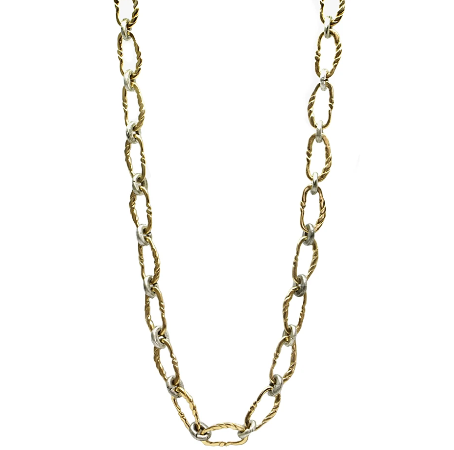 Gold Twisted Link Necklace