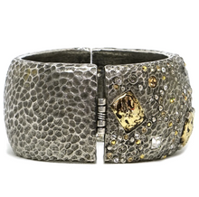 Load image into Gallery viewer, Siena Silver Marcasite Wide Bangle