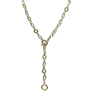 Two Tone Mini Link Y Necklace